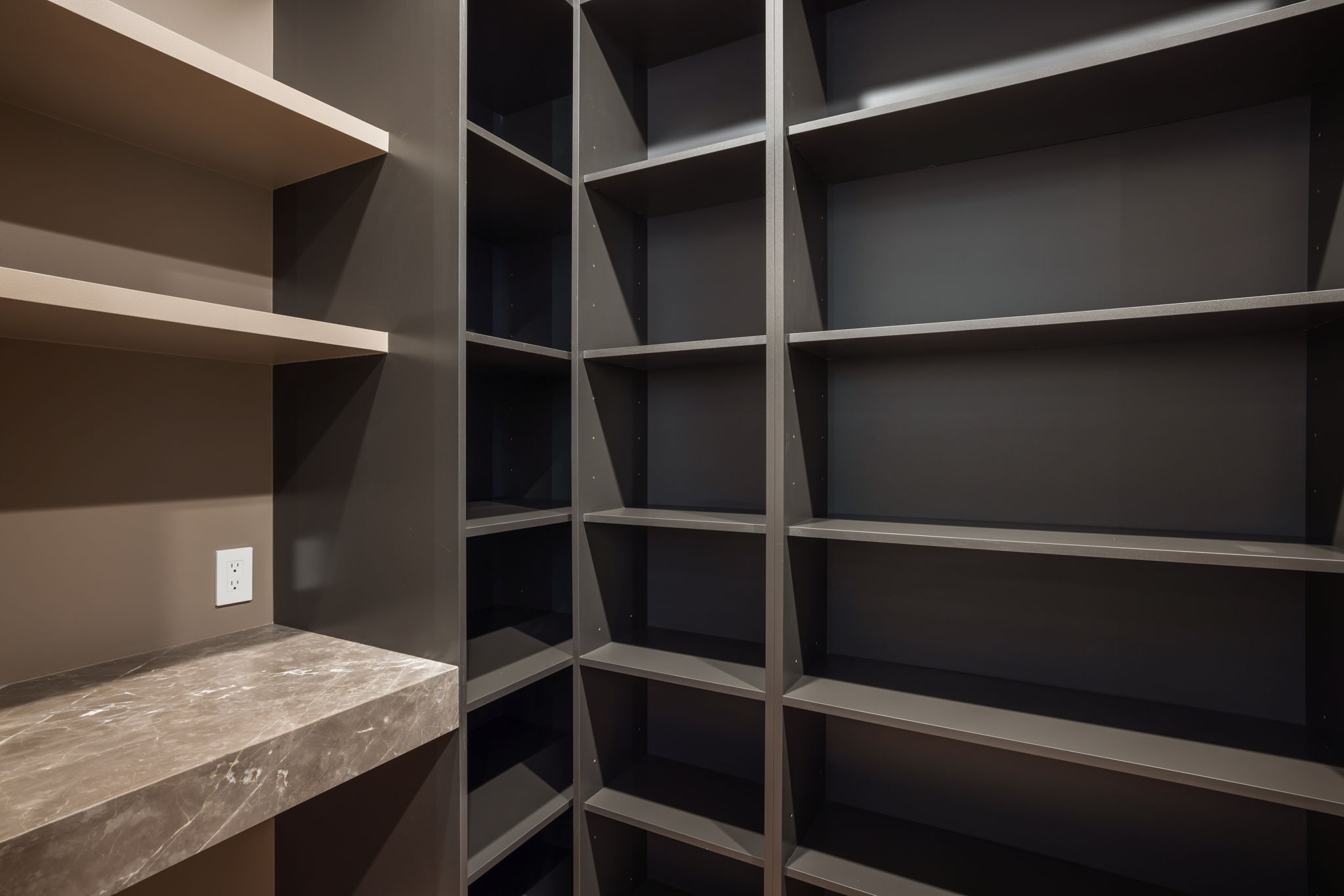 The Alder House butler's pantry storage and shelving
