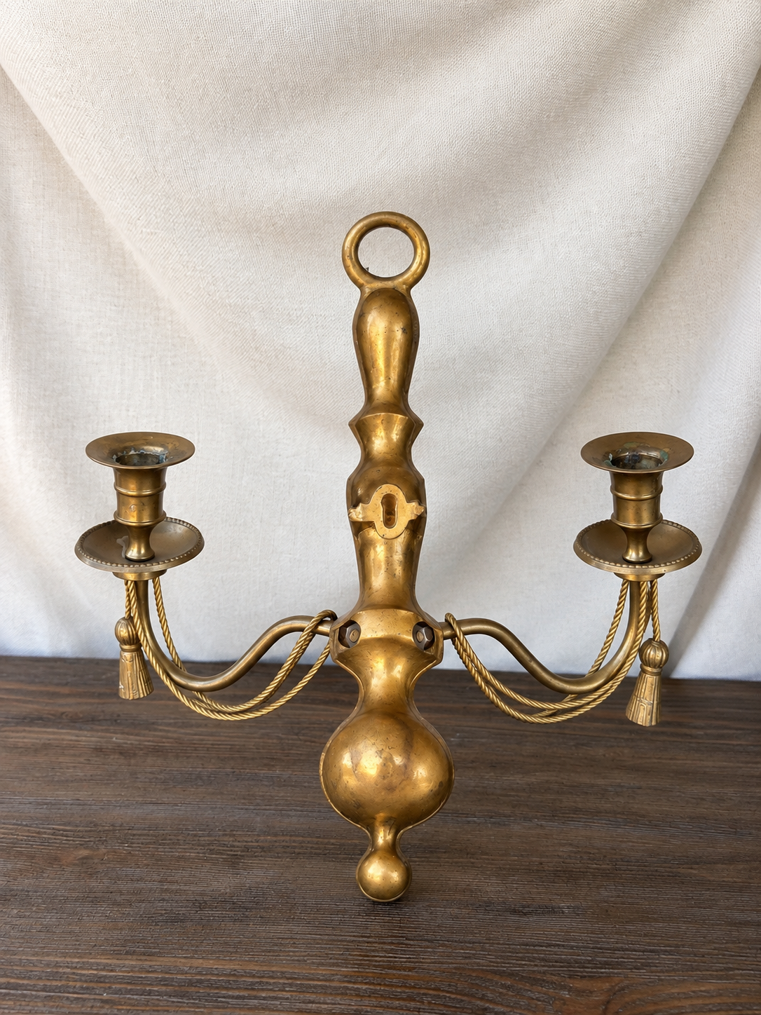 Pair of Brass Candelabras photo 2