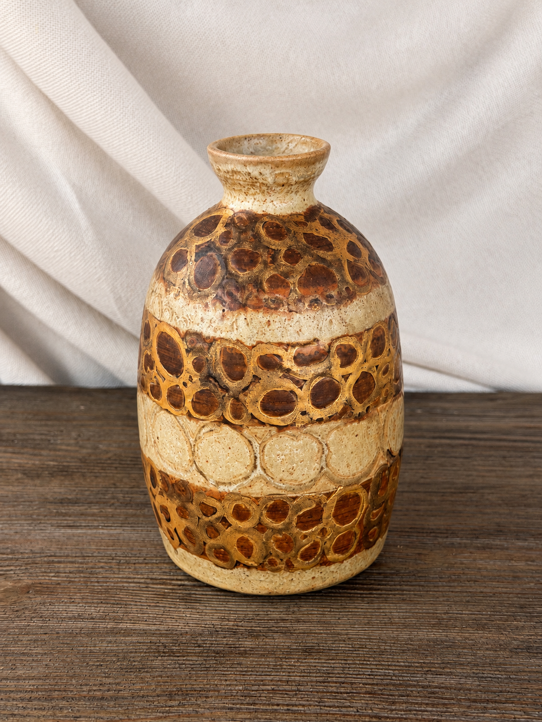 Patterned Stoneware Vase