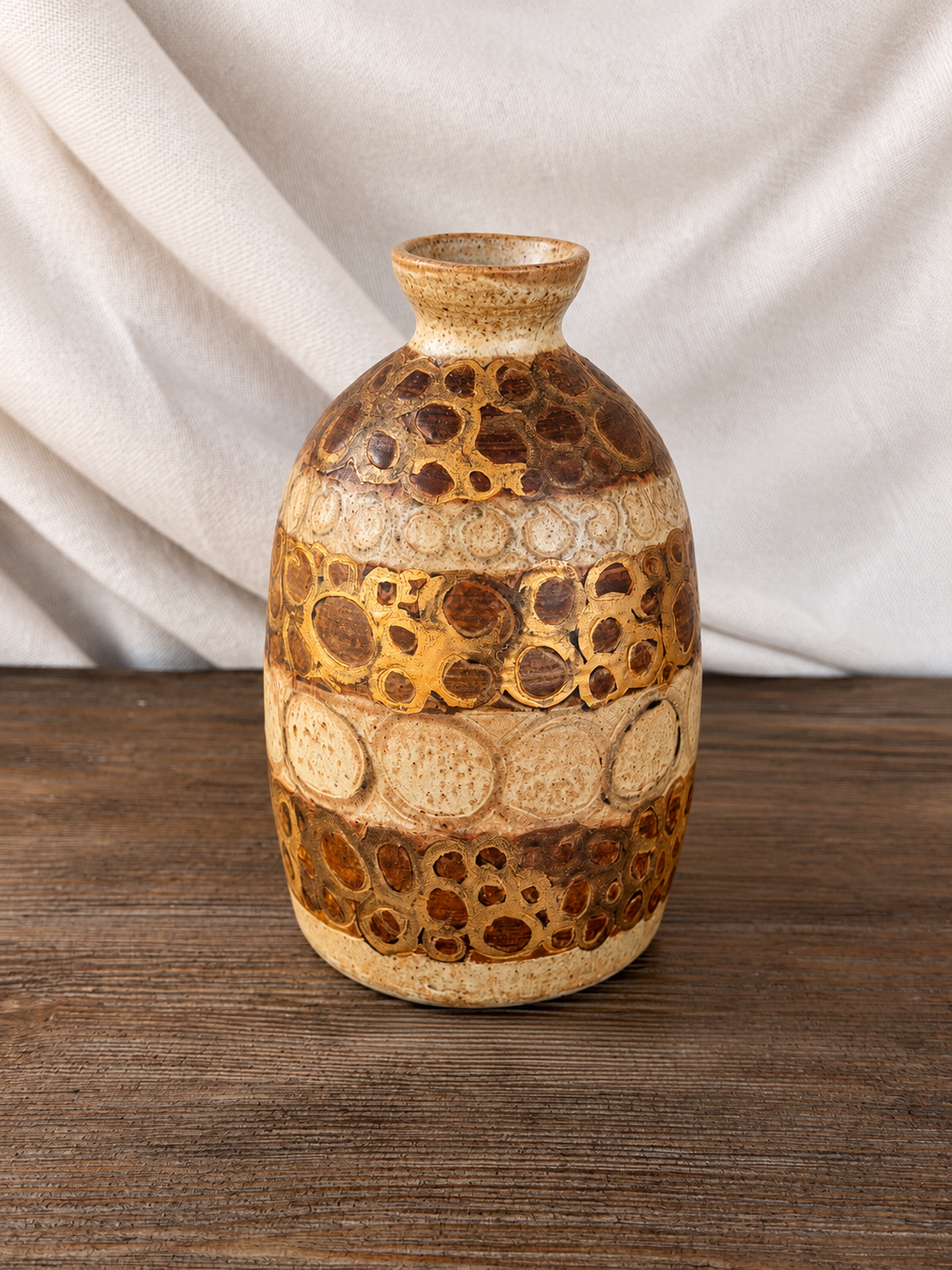 Patterned Stoneware Vase photo 2