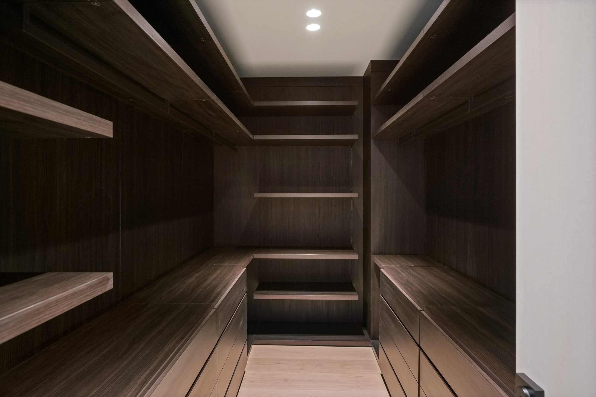 The Form House dark wood closet alternate angle