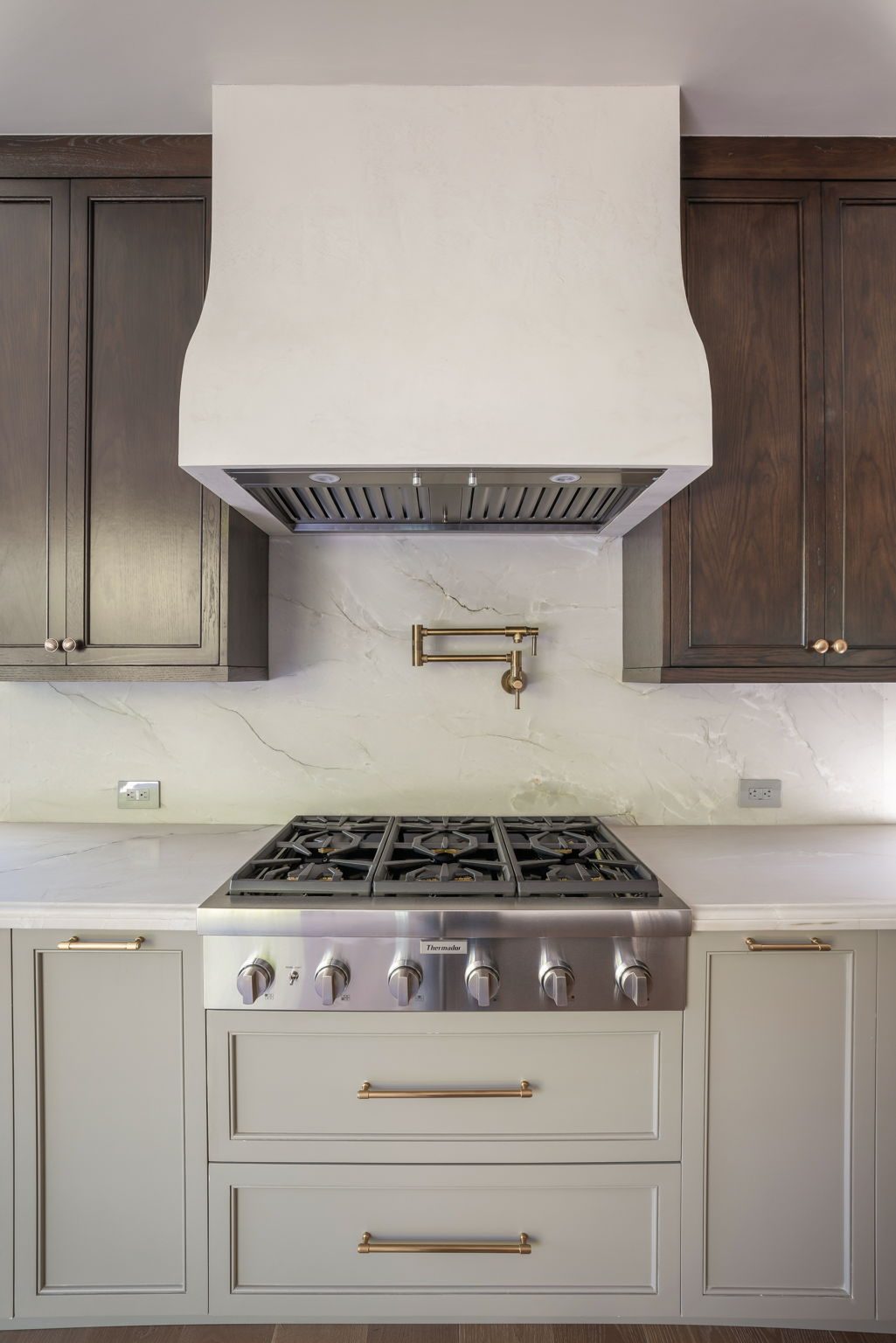 Storybook House kitchen range and hood detail