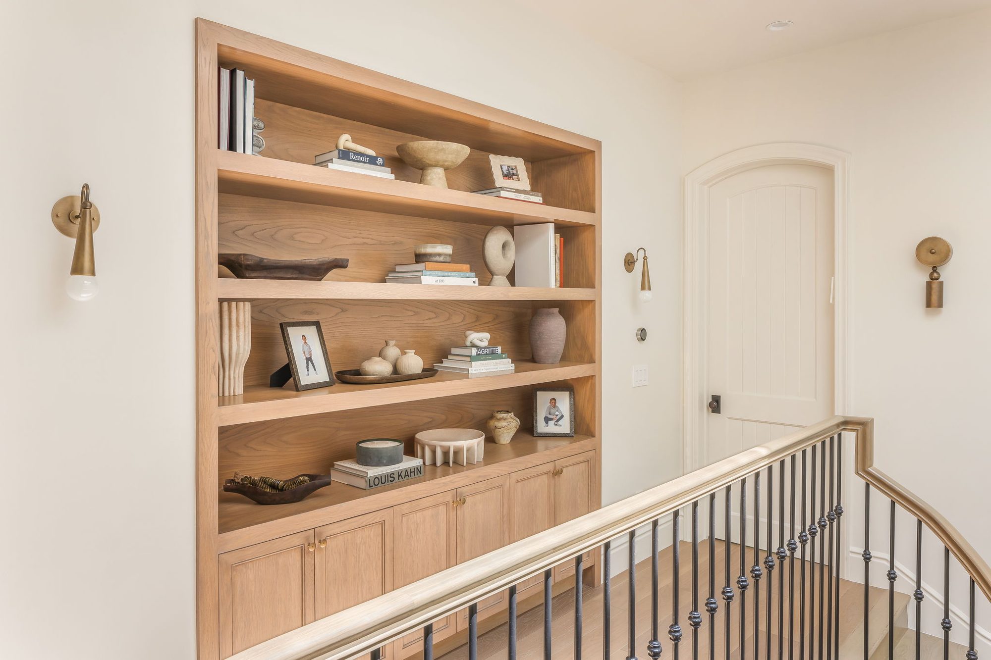 Storybook House upstairs landing bookshelf