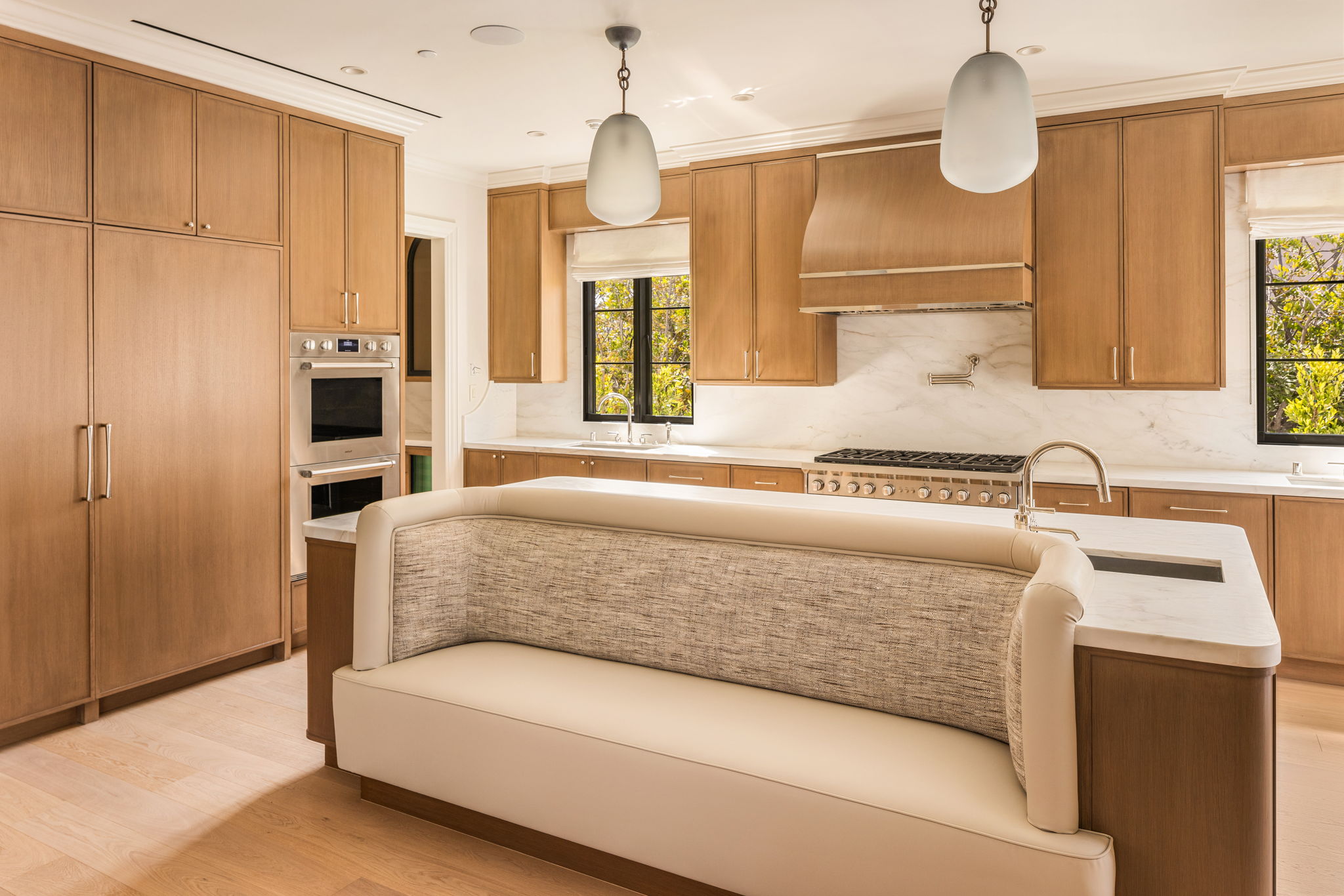 The Thistle House kitchen with built-in banquette seating